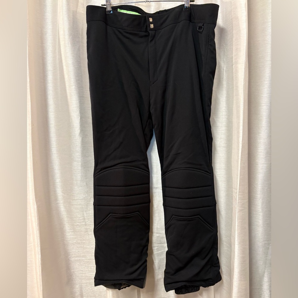 VTG 80’s Obermeyer Black Padded/Quilt Knee Ski Pants - Mens 38 Made in Austria